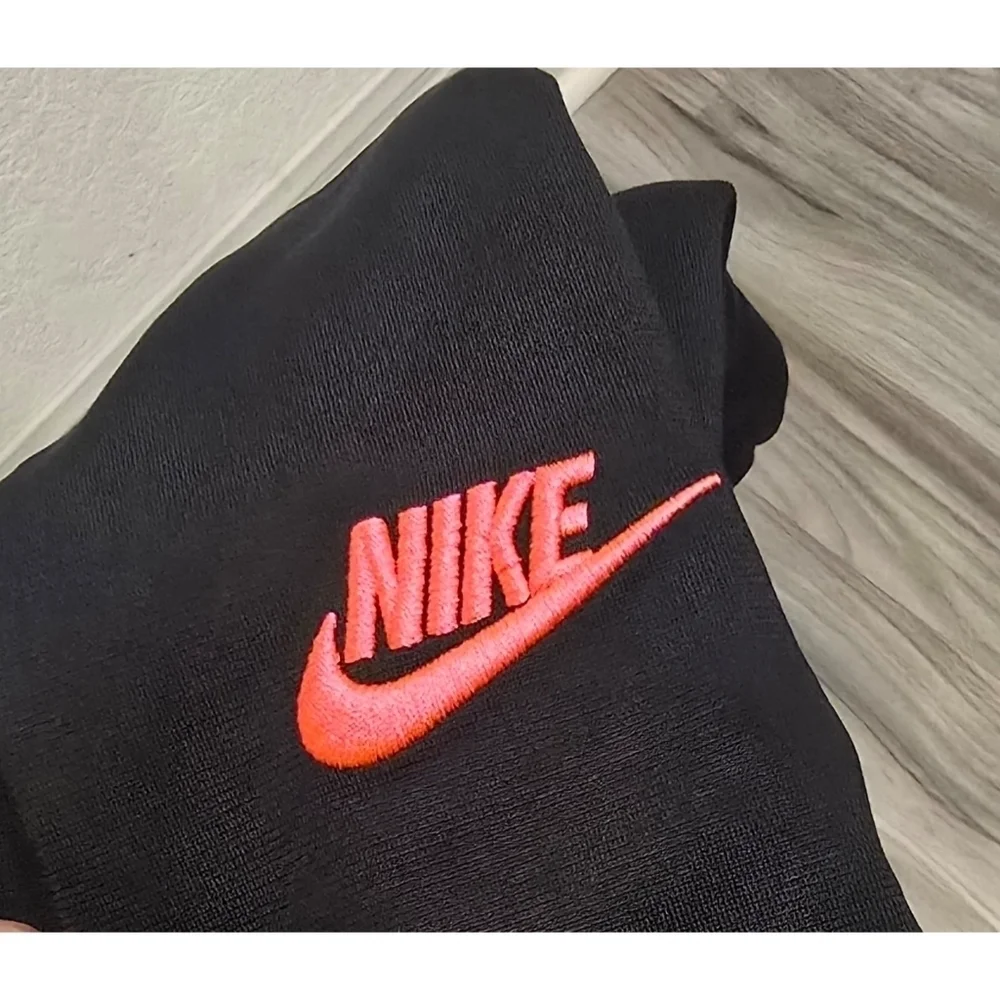 Nike Black Joggers with Pink Logo Size 18 Months